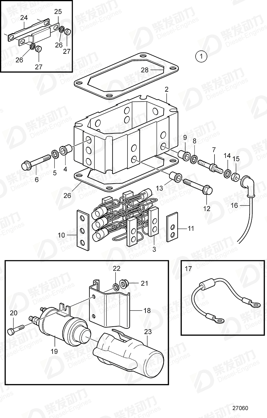 VOLVO Cable harness 3885936 Drawing